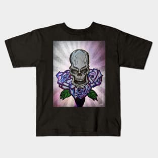 Skull flowers Kids T-Shirt